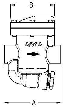 Конденсатоотводчик ADCA IB12 чертеж размеров