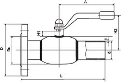 Кран шаровой, Broen Ballomax КШТ серии 60.104 фланец-сварка характеристики